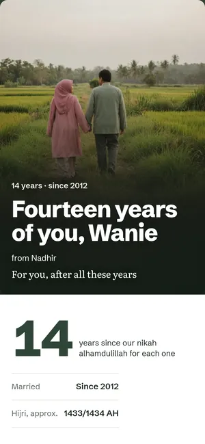 Screenshot of a sample page: cover photo and years together